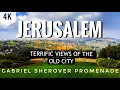 Jerusalem,Great Views of the Old City [Walking tour 4K]Иерусалим,Гора Армон а-Нацив Променад,Израиль