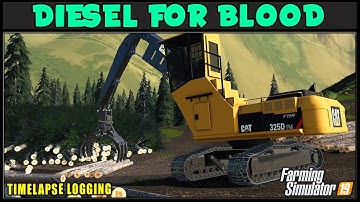 CAT 325D Loading Short Logs! ⛽ DFB #58 ⛽ ✔ Farming Simulator 2019 ✔ FDR Logging