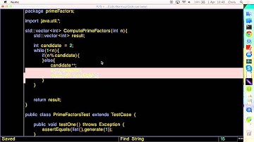 C++ Screencast 2, TDD to Algorithm