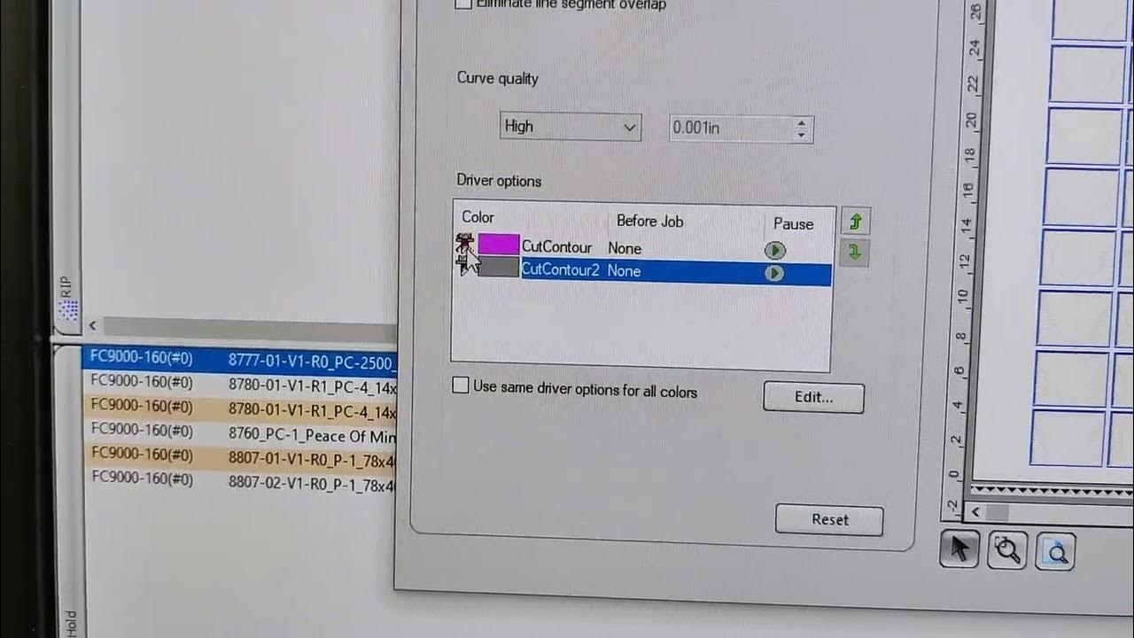 FlexiSIGN Sending Contour and Cut Through for Stickers to Graphtec