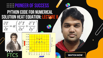 Python Code for FTCS Heat Equation Solver #HeatEquation #NumericalMethods #FTCS #python #research