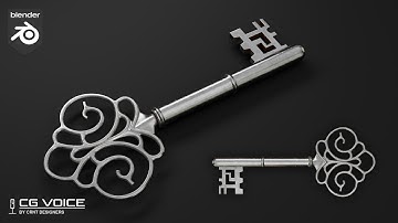Vintage key modeling in blender _ blender modeling