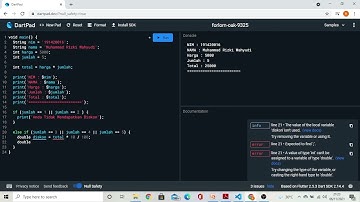Dart - Menentukan Diskon berdasarkan Jumlah Pembelian menggunakan IF Else Condition