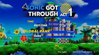 Sonic Superstars (PC) - Bridge Island Zone Act 1 Speedrun 0'28''58