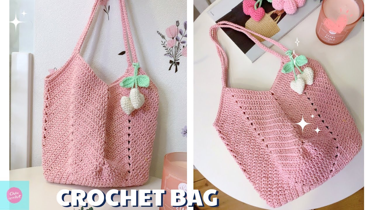 crochet granny bag| Móc chiếc túi đeo vai đáy vuông đơn giản| ChâuCrochet#147