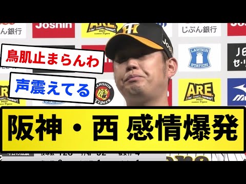 【ドラマチック】阪神・西　感情が爆発してしまう！！【反応集】【プロ野球反応集】【2chスレ】【1分動画】【5chスレ】