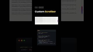 Custom Scrollbar using HTML and CSS #css #html