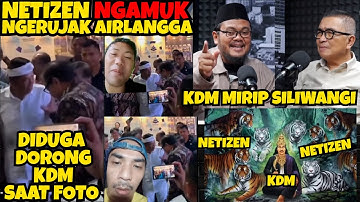 NGAMUK‼️Netizen RUJAK Airlanga‼️Usai Dorong KDM Saat Foto | KDM Mirip Siliwangi⁉️