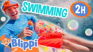 Blippi&#39;s Fun Pool Day Song 🏊 Swimming Lesson | Blippi | Educational Kids Videos | After School Club