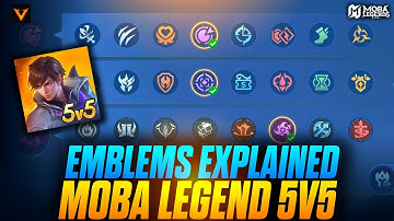 EMBLEMS FULL EXPLAINED MOBA LEGENDS 5V5 | TUTORIAL GUIDE IN HINDI | VRIN OFFICIAL