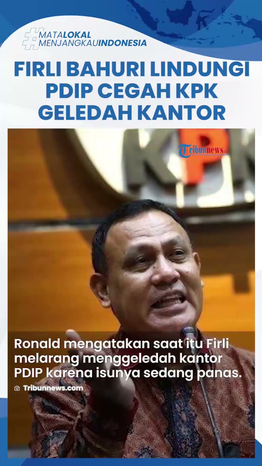 Eks Ketua KPK Firli Bahuri Sempat Cegah Penyidik Geledah Kantor PDIP pada 2020, Tak Berani Beri Izin