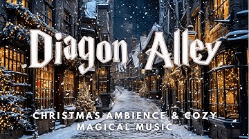 Harry Potter Diagon Alley Ambience with Magical Music & Cozy Christmas Vibes