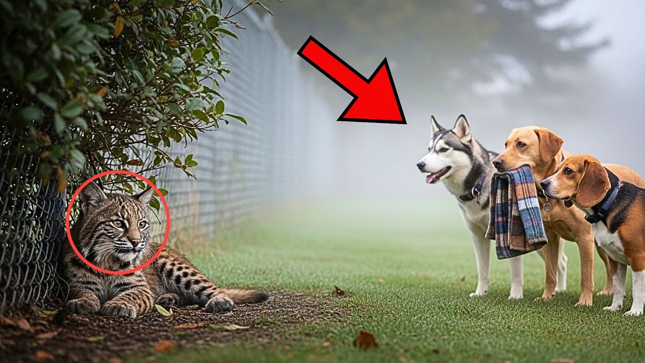 This Bobcat Was Abandoned, But The Neighbors' Dogs Stepped In And Changed Its Life!