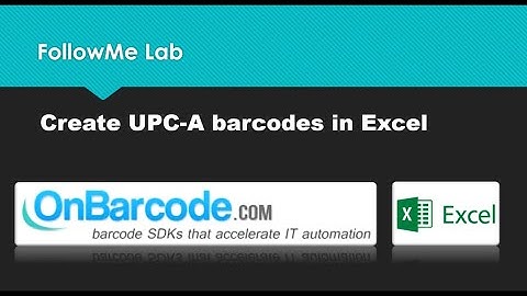 Excel UPC-A barcode image maker: create, print UPC-A images in MS Excel