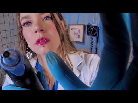 ASMR Hospital Ear Exam | Unclogging Your Ears, Ear Rumbling, Head Turning