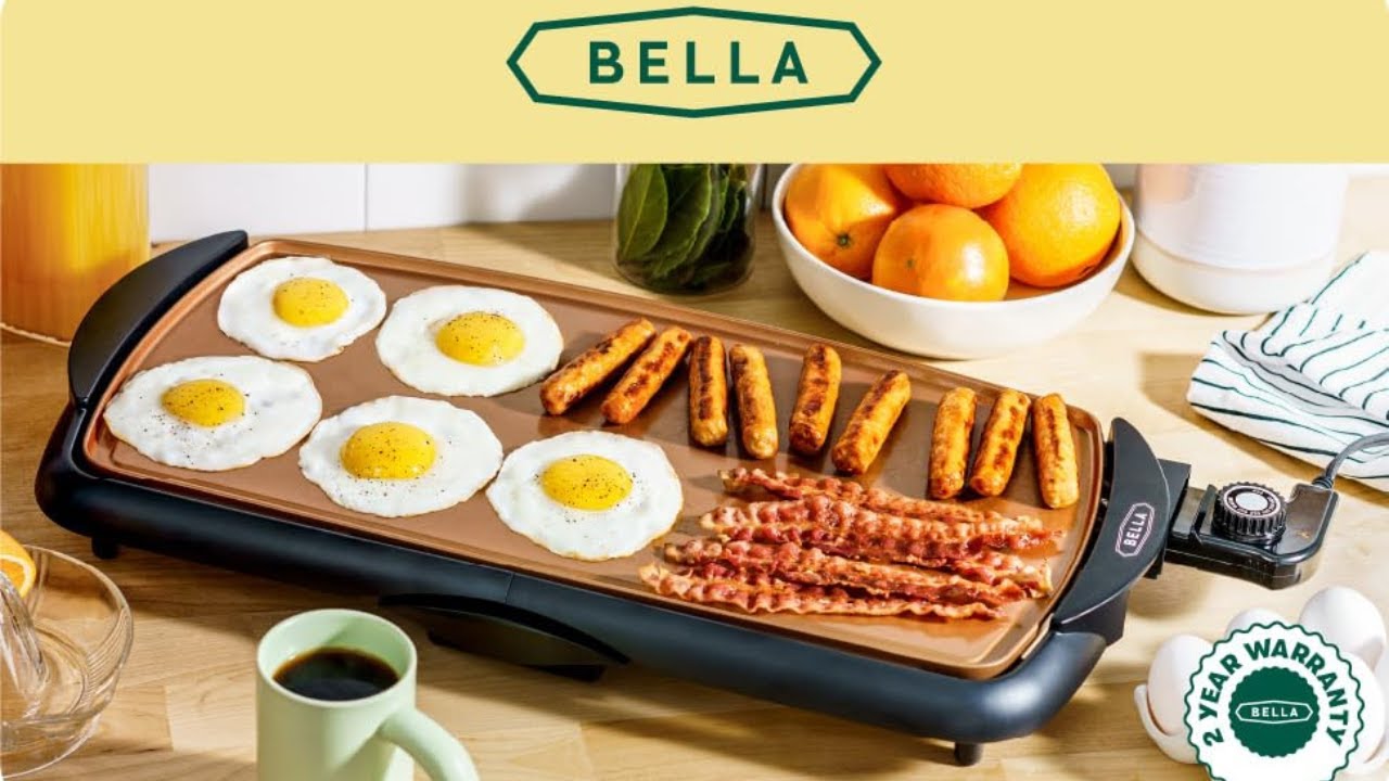 The Bella Electric Ceramic Titanium Griddle Your GoTo Appliance for