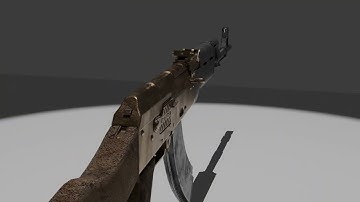 AK - 47 QUICK BLENDER ANIMATION + SUBSTANCE PAINTER TEXTURES