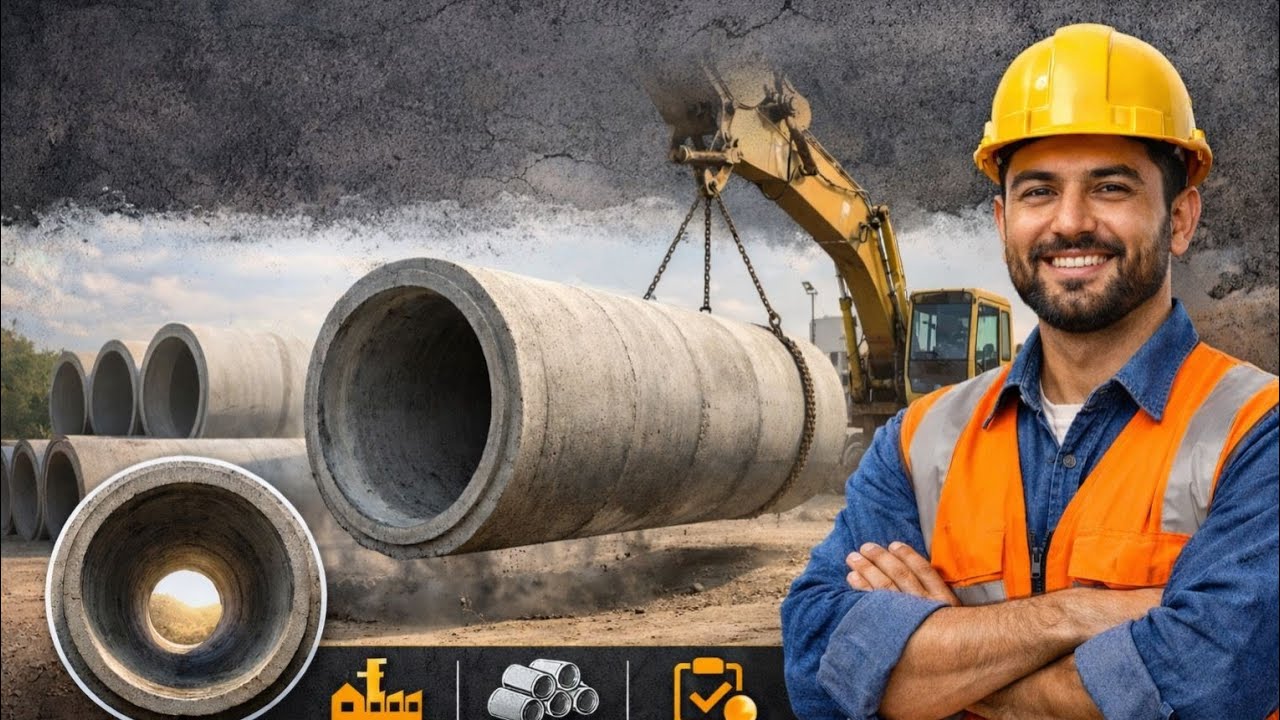 Making Large Concrete Pipes | Strong & Durable Cement Pipes