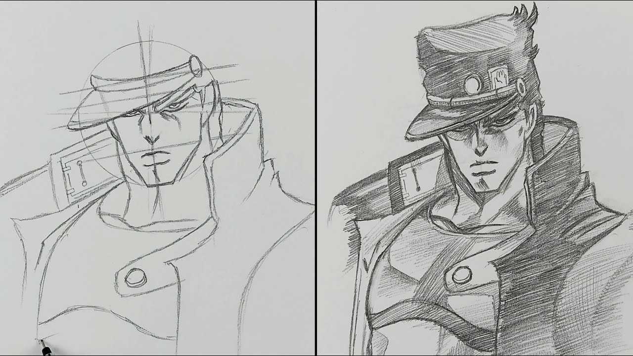 How to Draw Jotaro Kujo from Jojo Part 6 