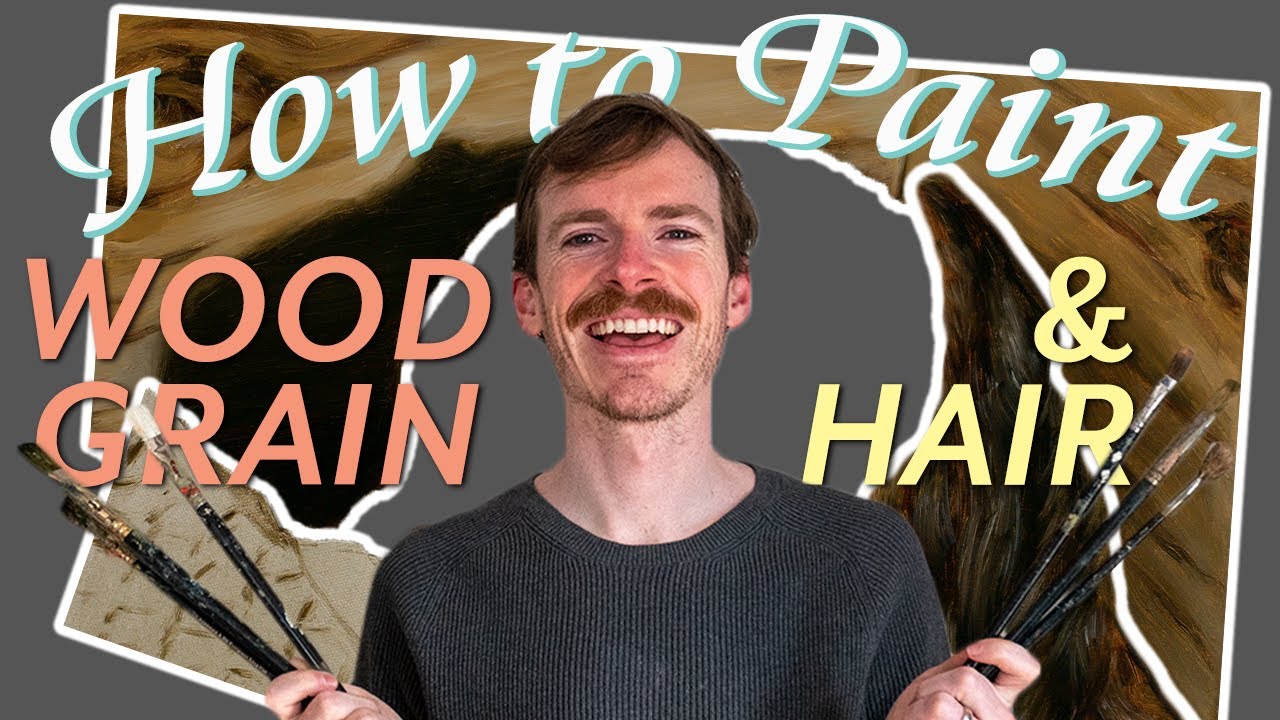 Portrait Painting Techniques | Hair, Wood Grain, & Quilted Fabric ✨