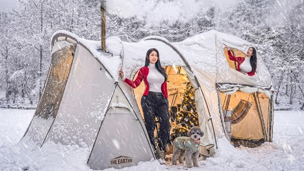 Camping In The Snow With My Dog