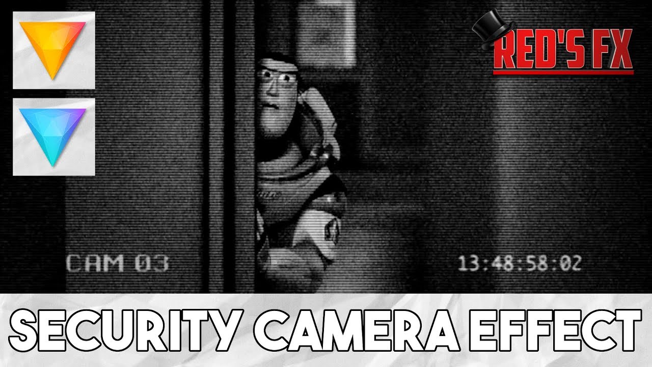 Security Camera (CCTV) Effect Hitfilm Express Tutorial Red's Fx YouTube