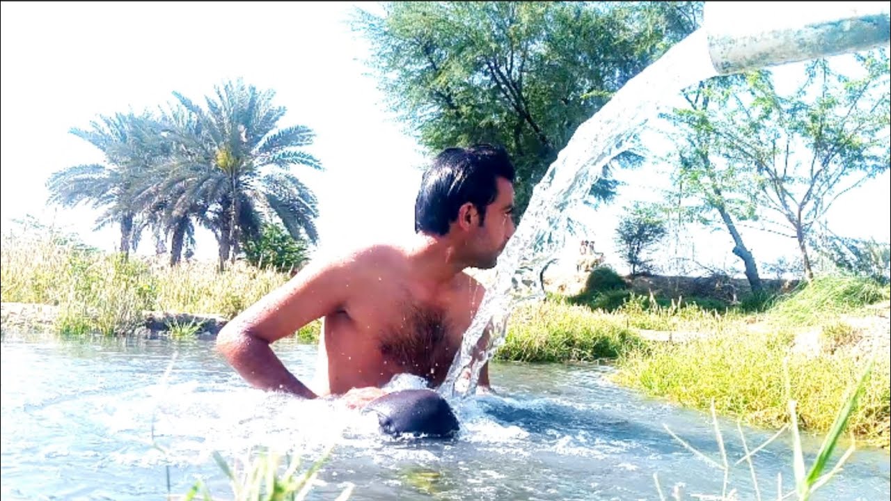 Boy swimming in tubewell tubewell swimming video| Tubewell bathing in summer