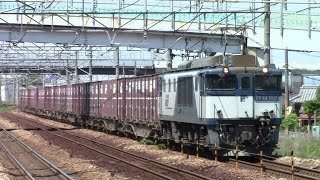 【山陽本線】JR貨物　EF64-1021号機牽引　3082レ貨物列車　北長瀬駅通過