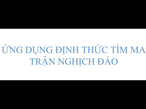 Video: Cách Tìm Phần Phụ đại Số Của Ma Trận