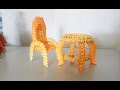 3d origami Desk and chair - Hướng dẫn xếp bộ bàn ghế origami 3d - poppy9011