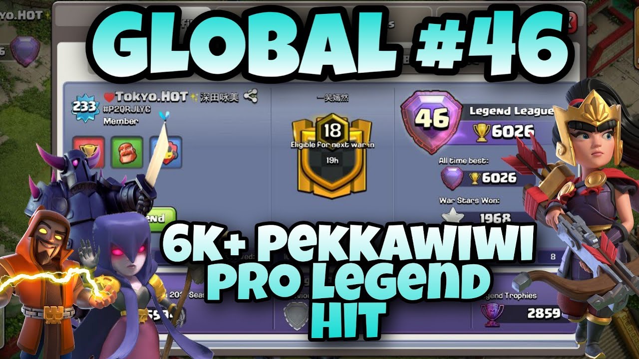 Global Top player legend hit | 6000+ legend Attacks | pekkawiz, pekka smash Attacks | Chinese army