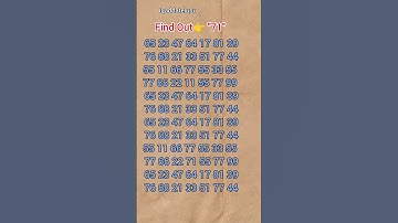 "Find "71" in 10 seconds | Brain Puzzle"