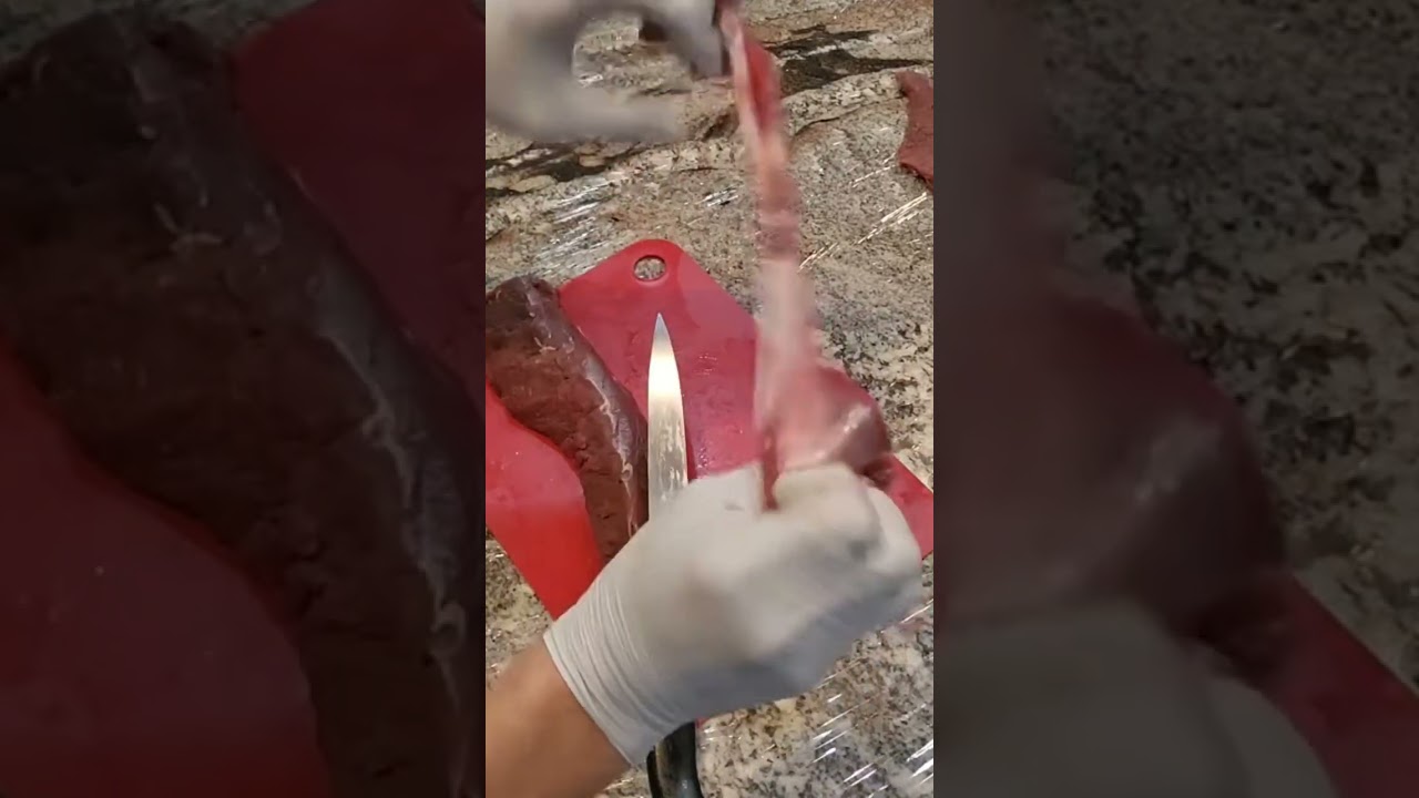 Deer backstrap easy white tissue removal 