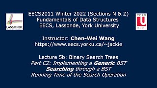 [HD] EECS2011 W22 - Lecture 5b - Part C2 - Searching: Running Time