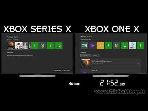 Xbox Series X vs Xbox One X copying the same "Blu-ray Disc" speed comparison.