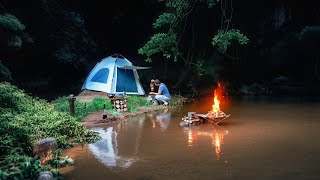 Camping in the Comfort of a ONE ROOM TENT HOME with STREAM View