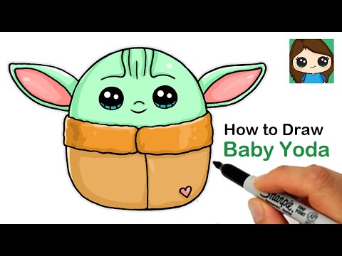 Easy Drawing Guides on X: Learn How to Draw Baby Yoda from The