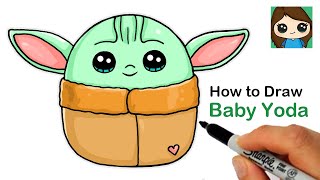 How to Draw Baby Yoda Easy | Squishmallows screenshot 1