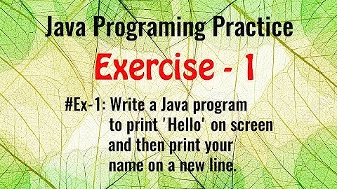 Java Programming Practice | Exercise #001 | Practice House