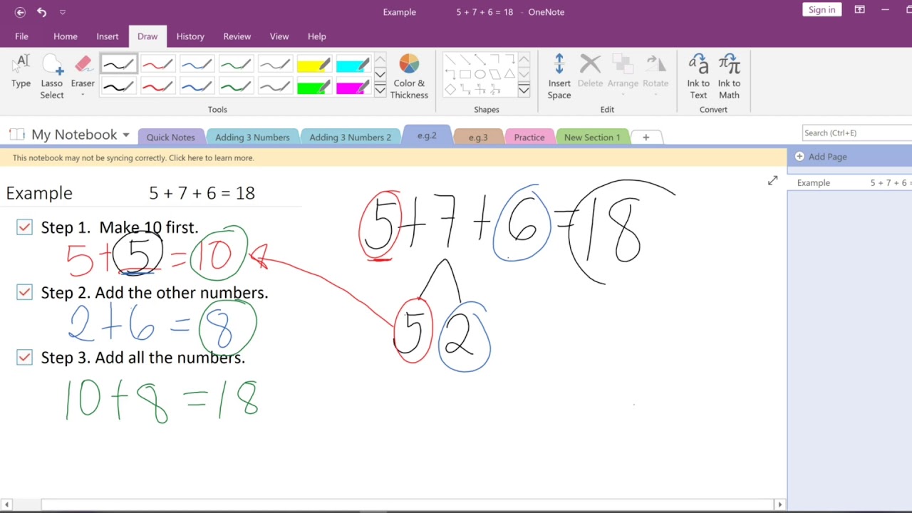 Adding 3 Numbers - YouTube