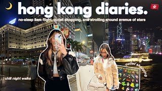 hong kong diaries ep. 1  flying to hk, outlet shopping, and the avenue of stars  *eng sub*