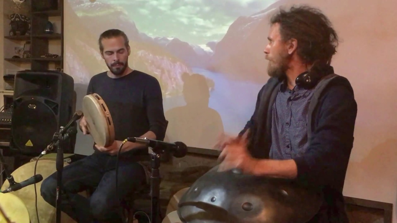 Pasha Aeon, Andrey Tanzu, Vadim Batura - Jam, Handpan, Tamburello, Santur, HD 2017