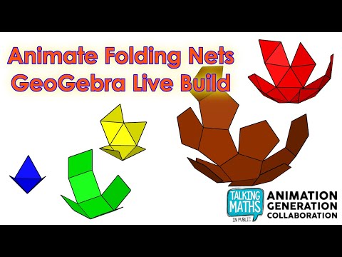 Polyhedron Net Folding in GeoGebra - TMiP Animation Generation Collaboration #MathsAnimationTMiP