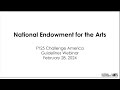 Fy25 challenge america application guidelines webinar