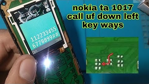 nokia ta1017 keypad solution