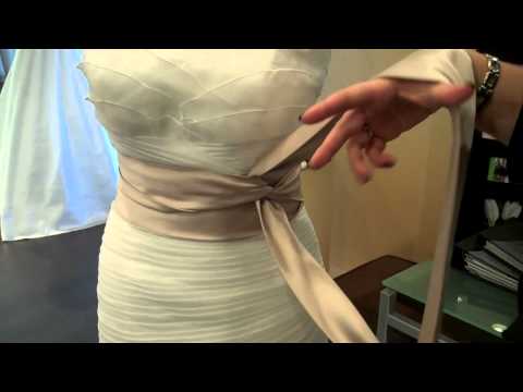 How to tie a sash on your  wedding dress