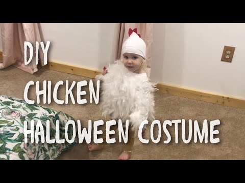 Diy toddler chicken Halloween costume - YouTube