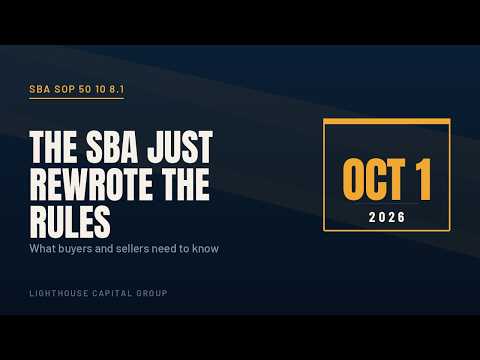 SBA Rule Changes Coming October 1st 2026