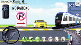 Taxi on Train road parked 3D driving class Android games screenshot 5