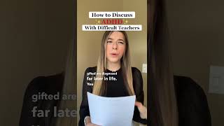 How To Discuss ADHD With Difficult Teachers #shorts #adhd #school